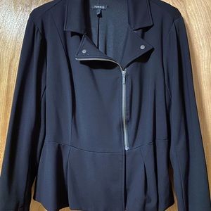 Torrid Black Peplum Moro Jacket Size 3
